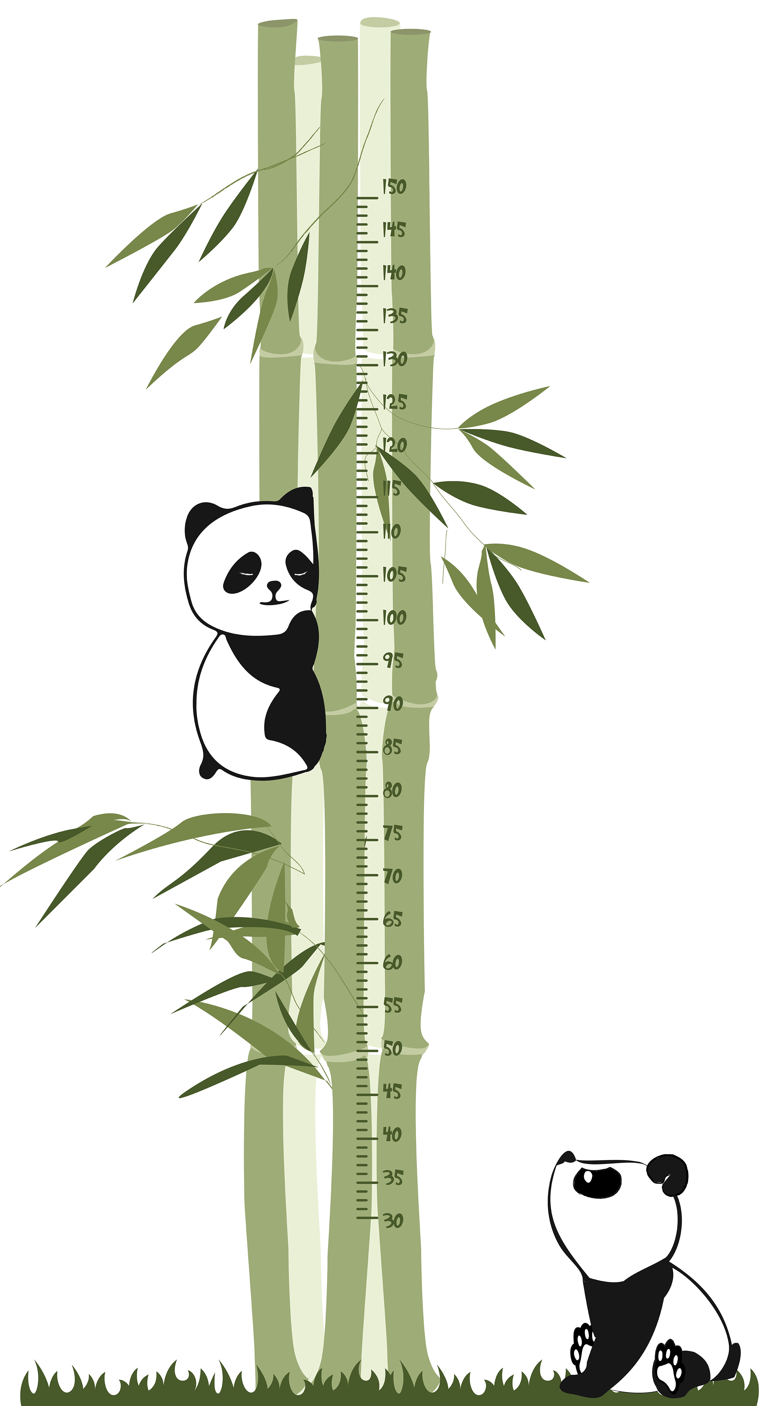 Medidor adhesivo para pared Panda