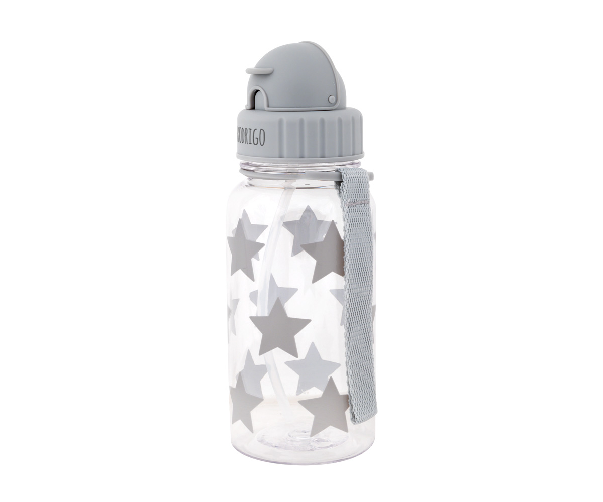 Botella plástico estrellas gris